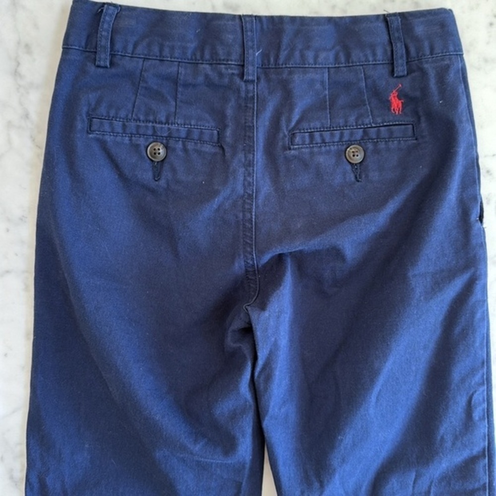 Polo Ralph Lauren Boys Chino Pants Size 8 Navy Slim Fit School Uniform